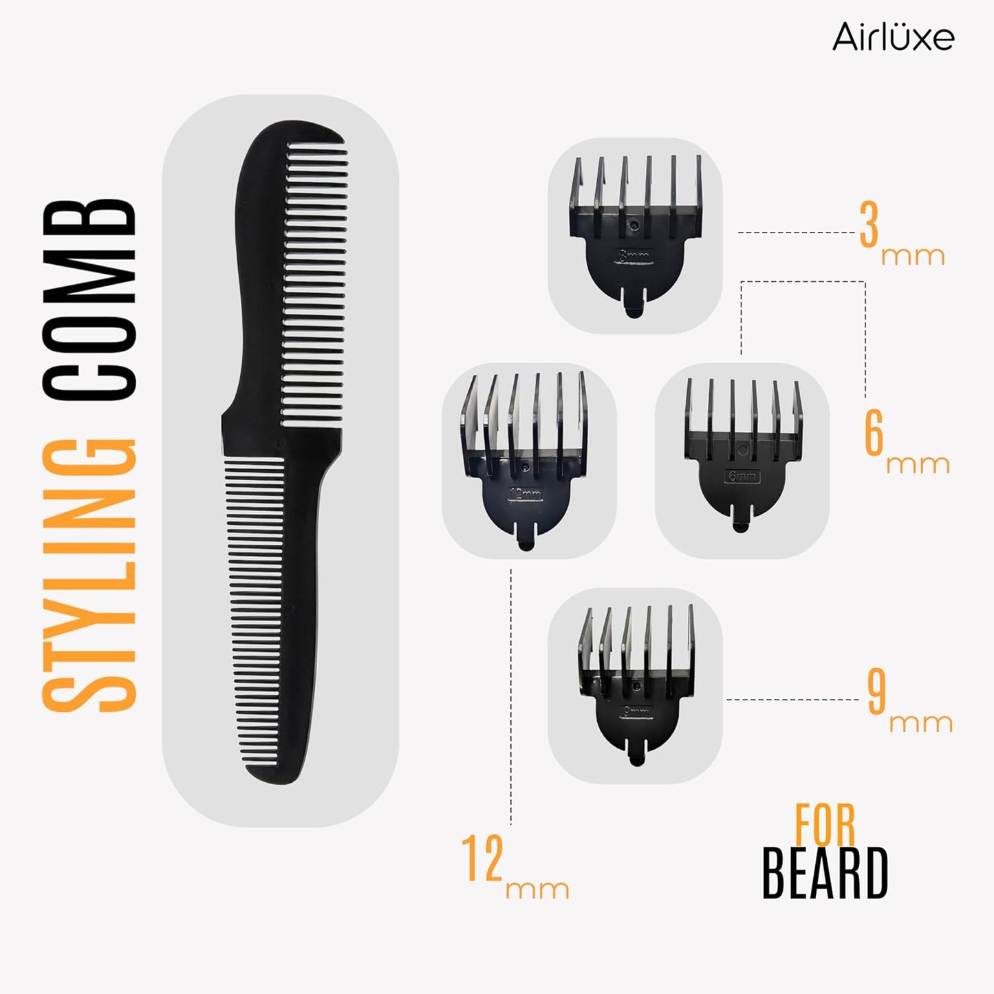 Airluxe GroomMaster 12-in-1 Multi Grooming Kit for Men Beard, Body, Hair, Nose & Ear | Full Body | Suitable for private parts