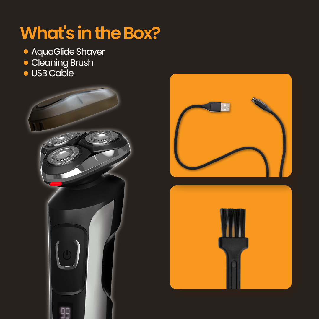 Airluxe AquaGlide Electric Rotary Shaver for Men