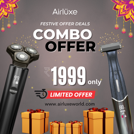 Airluxe ShaveMate + OneTrim Festive Combo Offer | Wet &amp; Dry Shaver + Full Body Trimmer