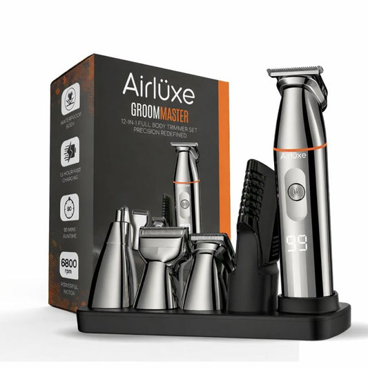 Airluxe GroomMaster 12-in-1 Multi Grooming Kit for Men