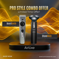 ShaveMate x BeardSmith Ultra Grooming Combo for Men | Rotary Shaver + Beard Trimmer Power Set