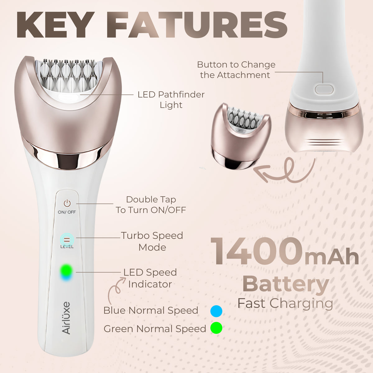 AIRLUXE BareTouch 6-in-1 Grooming Set for Women