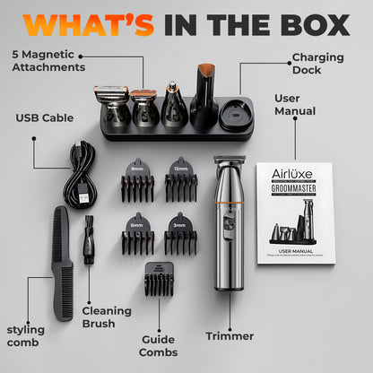 Airluxe GroomMaster 12-in-1 Multi Grooming Kit with Case