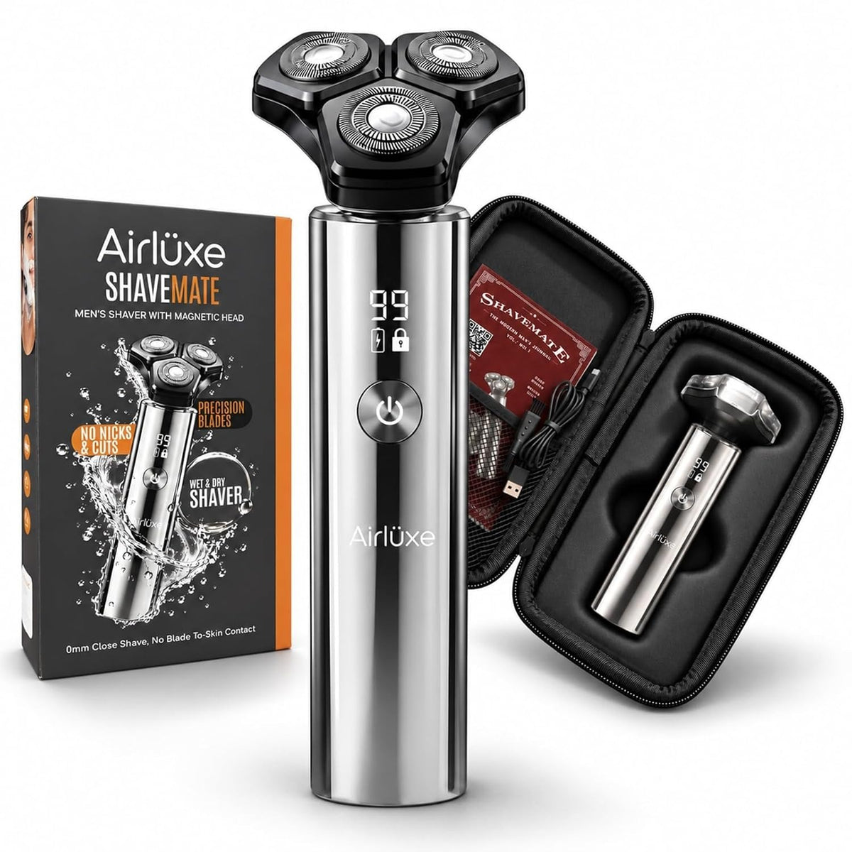 Airluxe ShaveMate Electric Shaver with Case